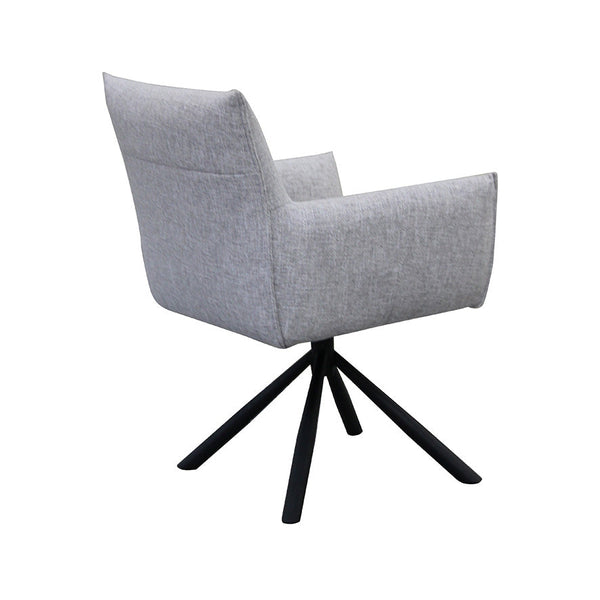 Admiral : Swivel Dining Chair Light Grey Fabric