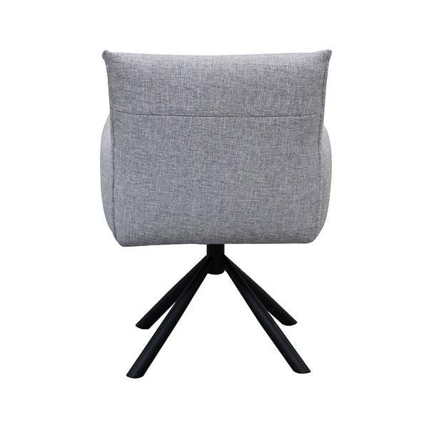 Admiral : Swivel Dining Chair Light Grey Fabric