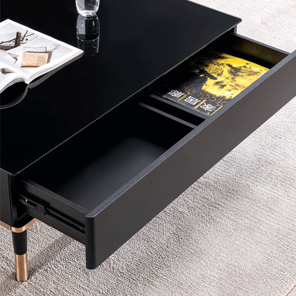 Anastasia coffee table drawers