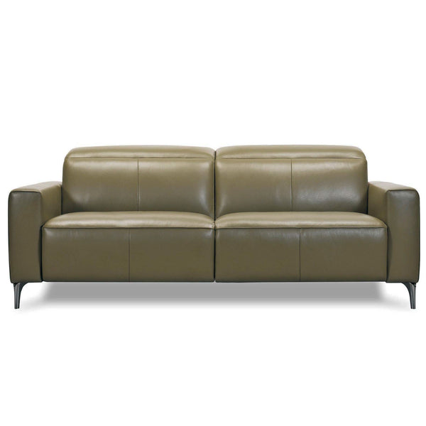 Ascension sofa 3 seater with recliner Green Leather