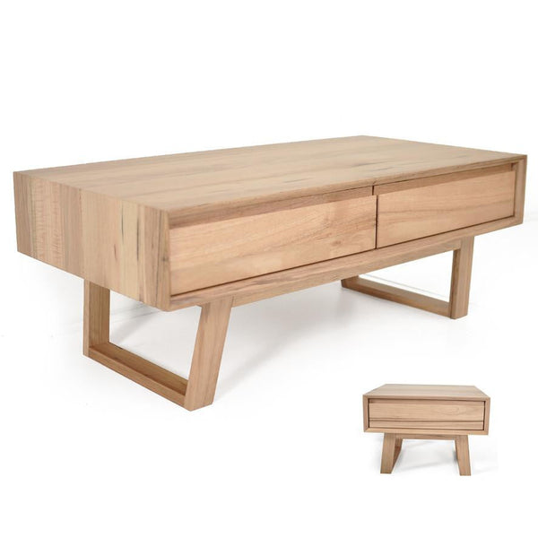 Baxter : Coffee & Lamp Table in Messmate Hardwood - Modern Home Furniture