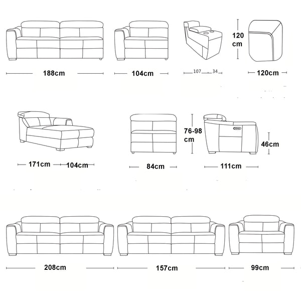 Baxter: Modular Corner sofa in Leather