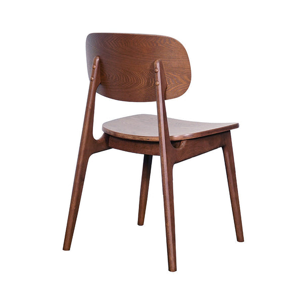 Bowi : Dining Chair Solid Seat Light Walnut