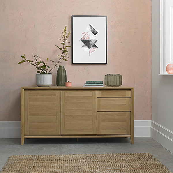 Bergen Oak: Buffet Cabinet in American White Oak - Modern Home Furniture