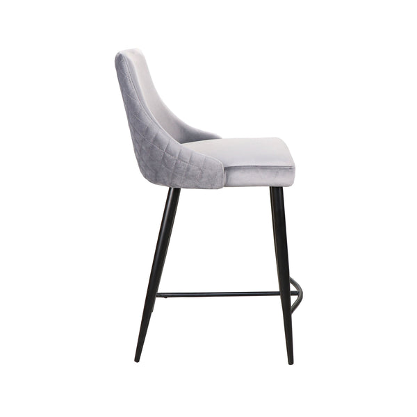 Cassia : Bar Stool Slate Velvet