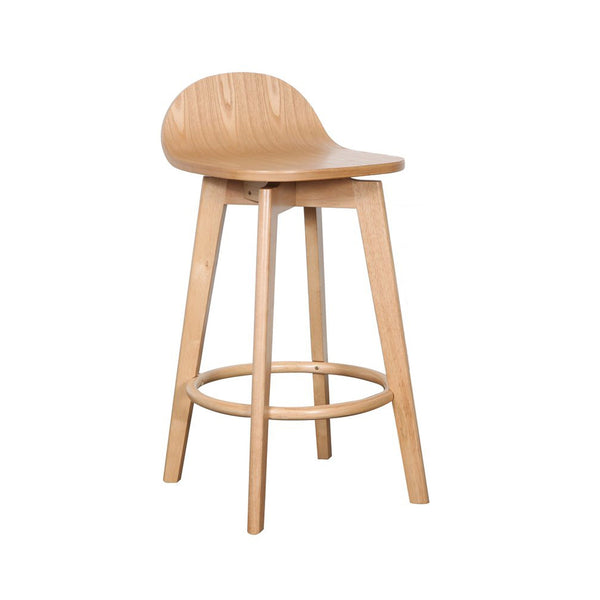 Caulfield Bar Stool Timber Seat in Natural