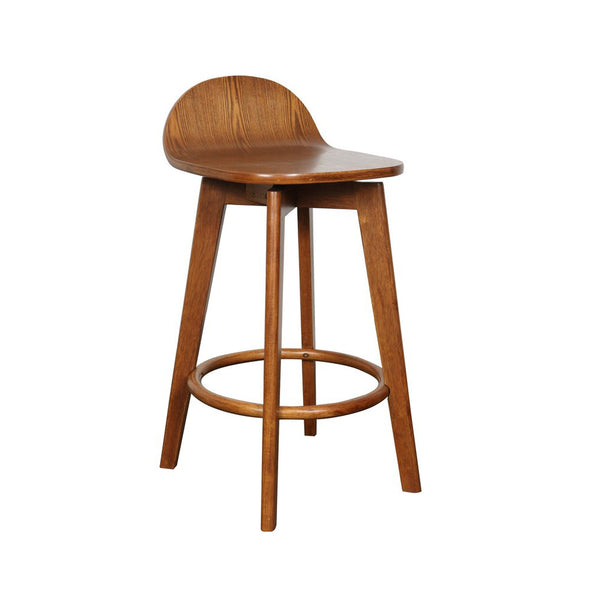 Caulfield Bar Stool Timber Seat in Teak