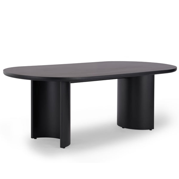 Coltrane: Oval Dining Table American Oak Black