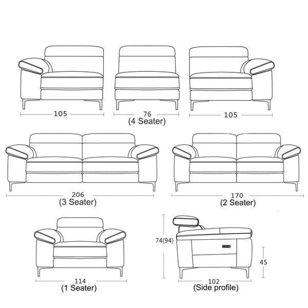 Daydream : Electric Recliner Sofa Fabric