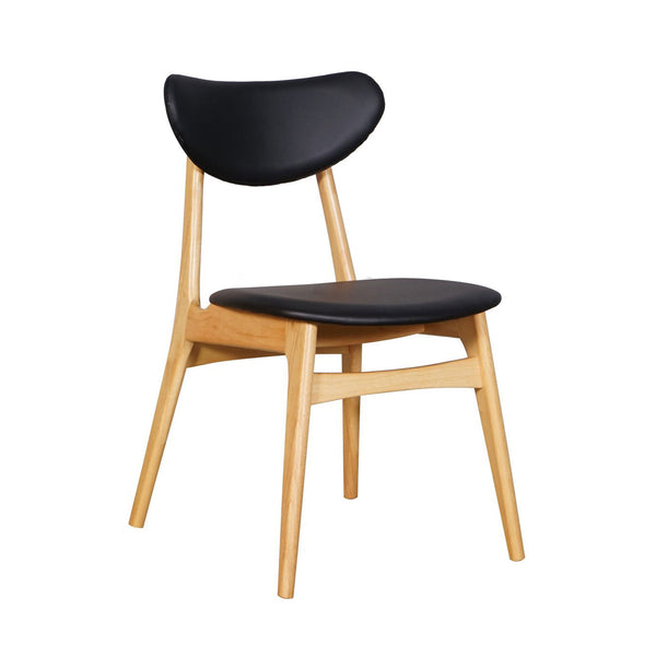 Falkland : Dining Chair Natural / Black PU