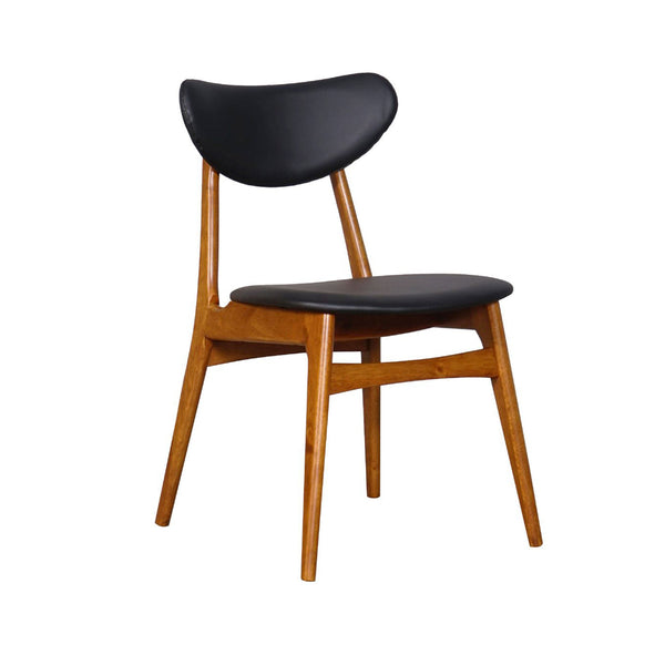 Falkland : Dining Chair Light Walnut / Black PU