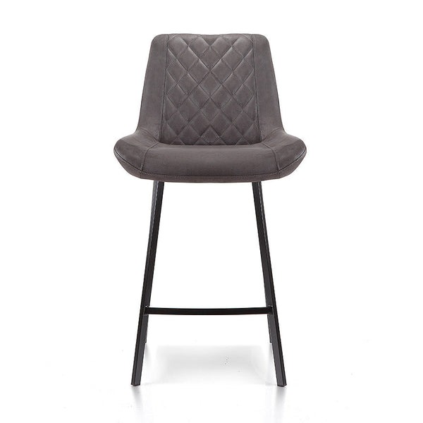 Flynn : Bar Stool Ultra Suede Charcoal