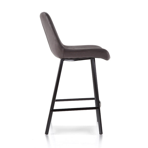 Flynn : Bar Stool Ultra Suede Charcoal