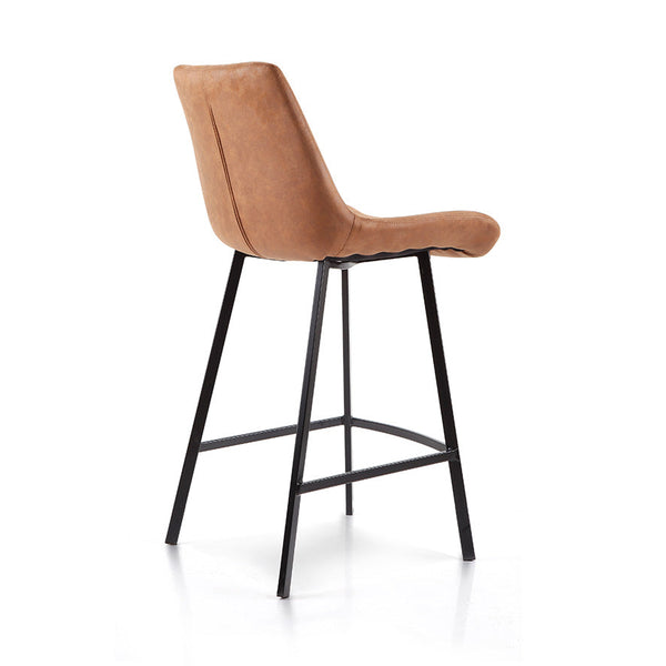 Flynn : Bar Stool Ultra Suede Cognac