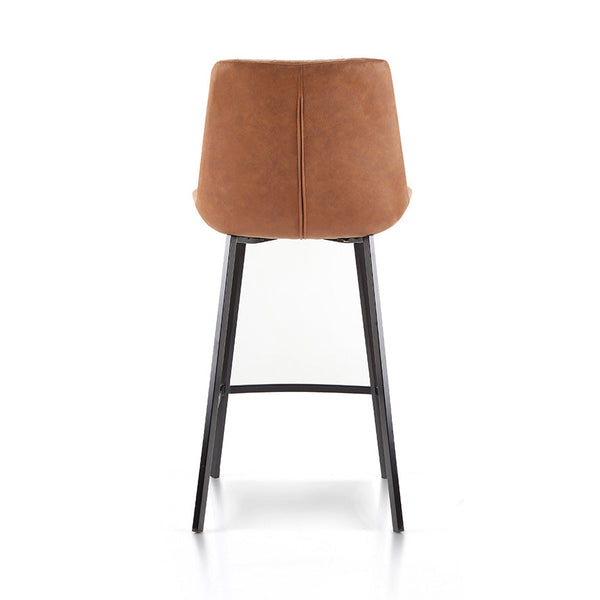 Flynn : Bar Stool Ultra Suede Cognac