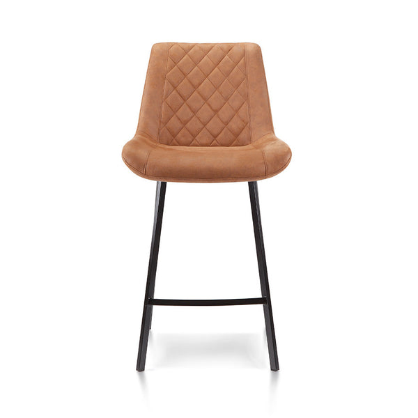 Flynn : Bar Stool Ultra Suede Cognac