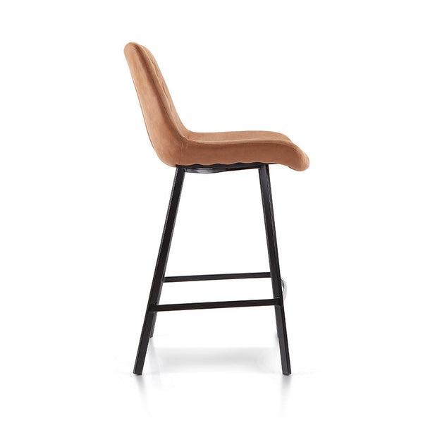 Flynn : Bar Stool Ultra Suede Cognac