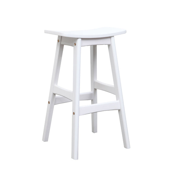 Gangnam : Bar Stool Solid Seat White