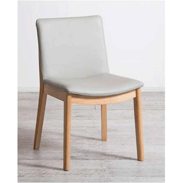 Koda : Dining Chair Leather Upholstery / Oak Leg