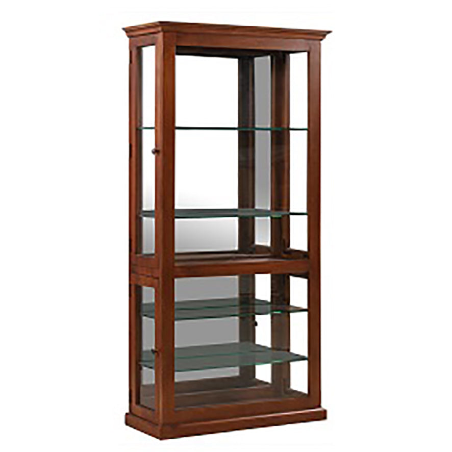 Krystal : Large Display Cabinet Antique Walnut