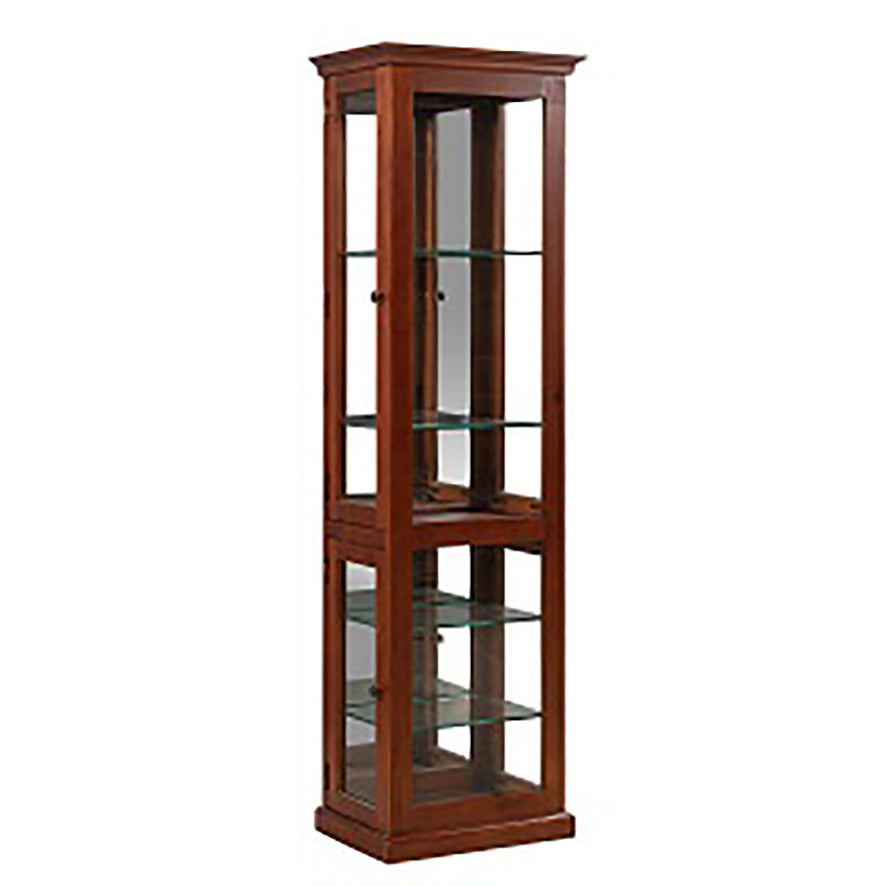 Krystal : Slim Display Cabinet Antique Walnut