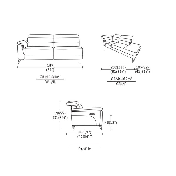 Lagoon : Fabric Corner Terminal Chaise