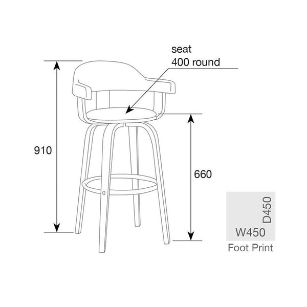 Lion : Bar Stool White