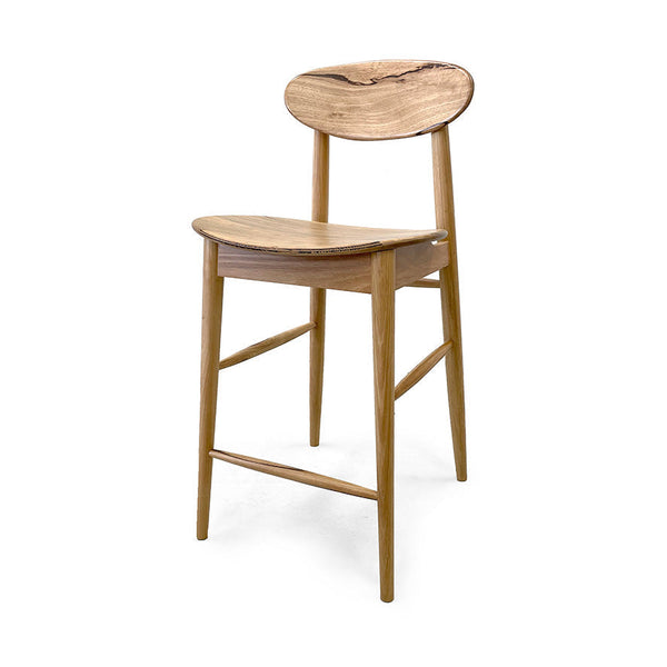 Abigale : Bar Stool in Solid Natural Wood