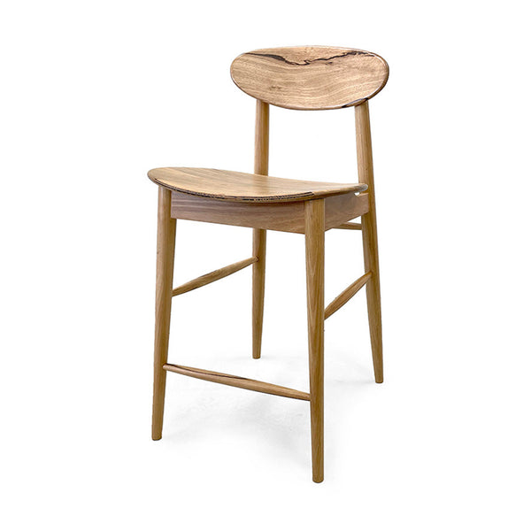 Abigale : Bar Stool in Solid Natural Wood