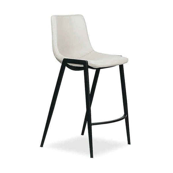 Nadia : Bar Stool Black Frame White Seat