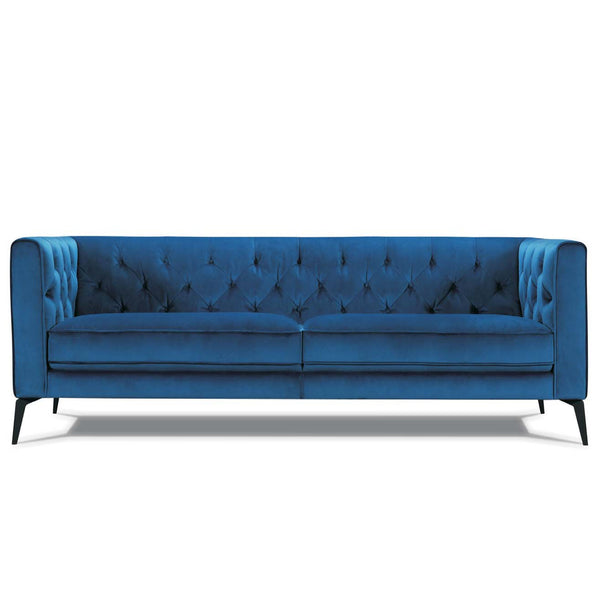 Oxford sofa blue velvet