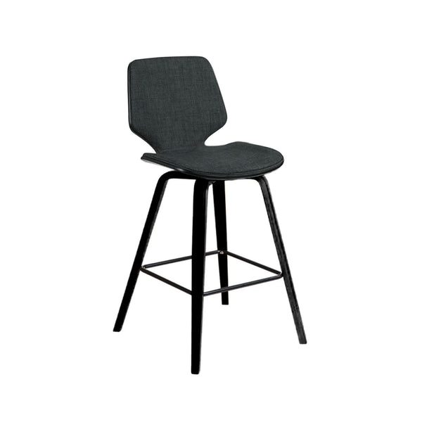 Ryde : Bar Stool Black / Charcoal Fabric