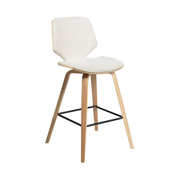 Ryde : Bar Stool Oak / Beige Fabric