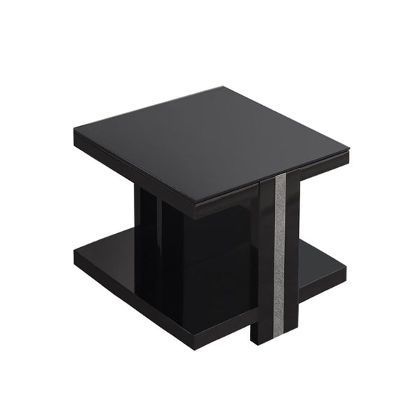 Vico Lamp table in Black high gloss finish