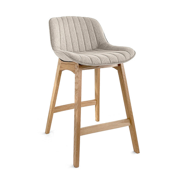 Zoe : Bar Stool Beige Fabric