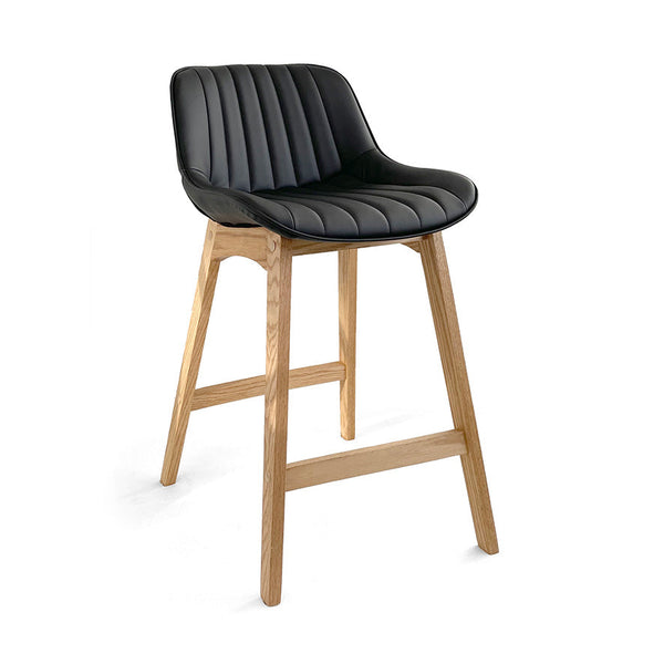 Zoe : Bar Stool Black Pu Seat