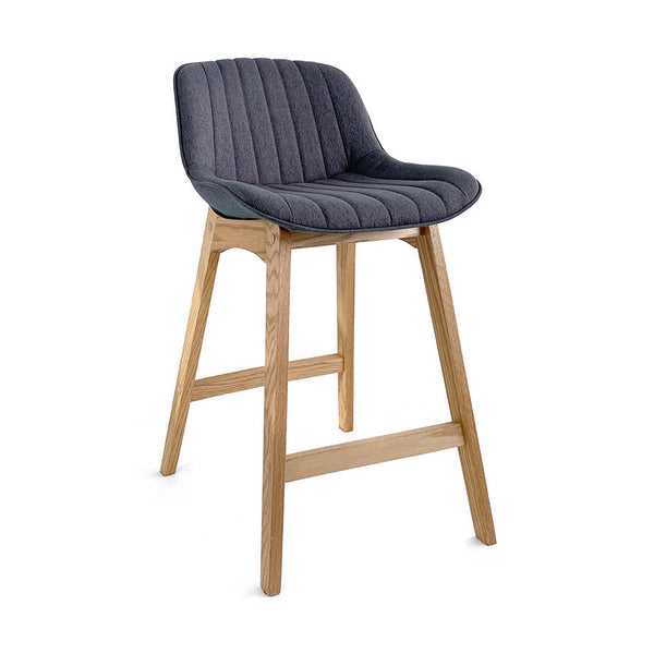 Zoe : Bar Stool Blue Fabric